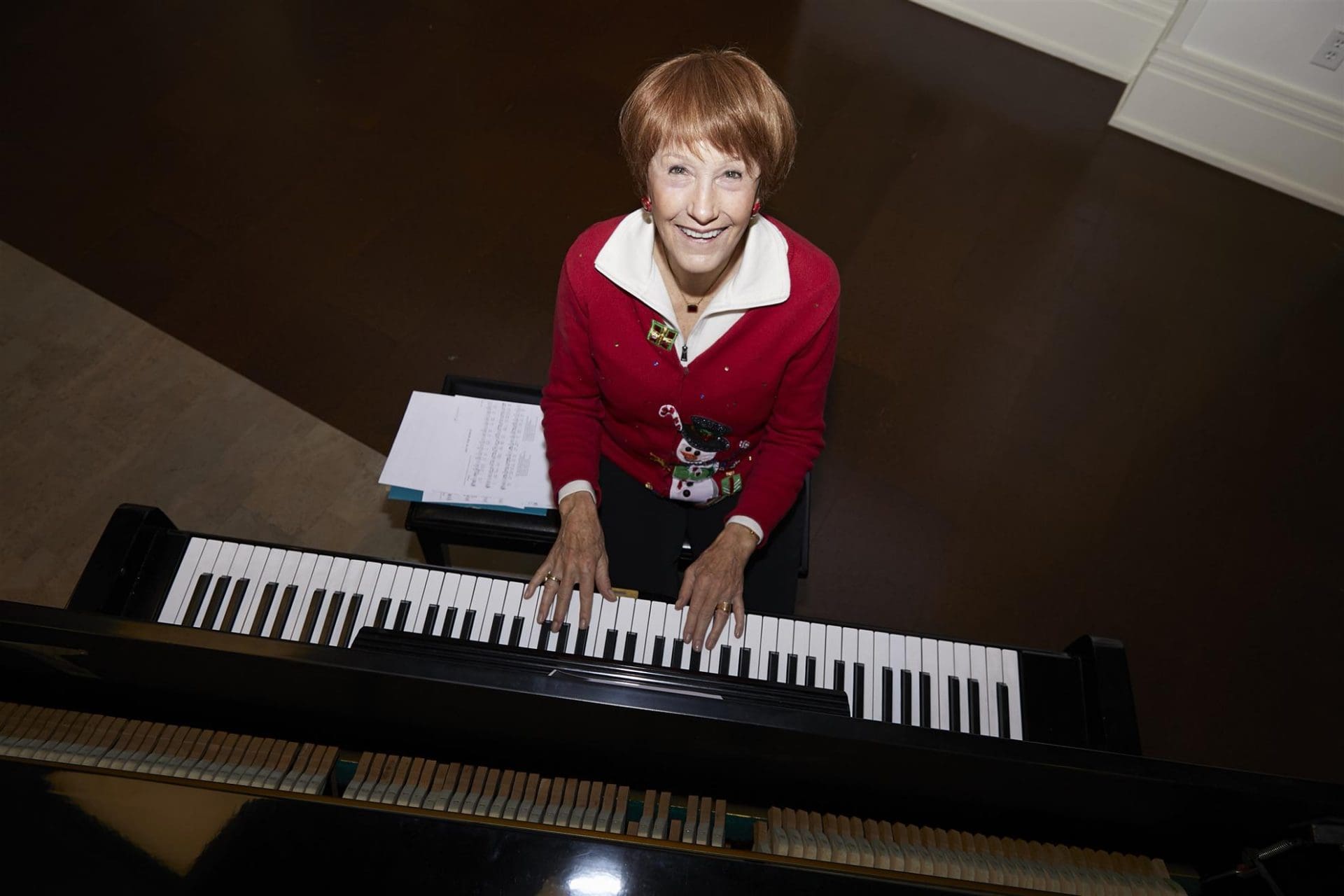 Woman playing piano