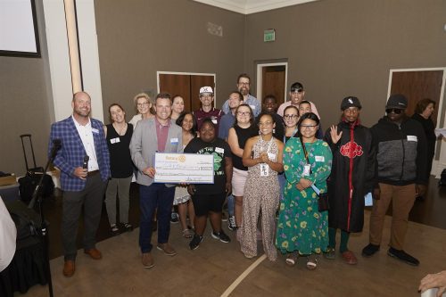 club welcoming members from Golf4Kids beneficiaries