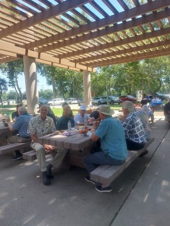 People sitting on the bench