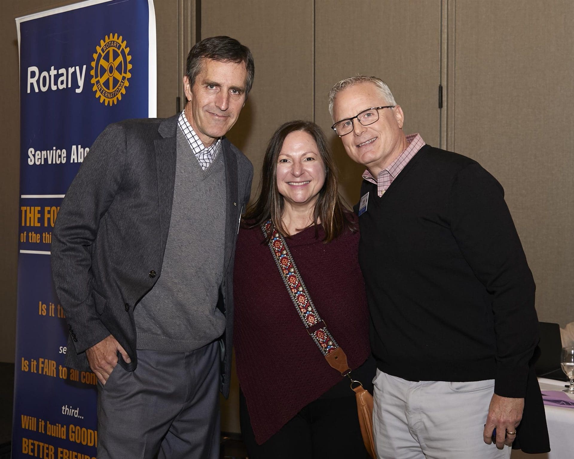 3 people smiling