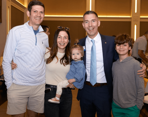 President Todd with sister and family