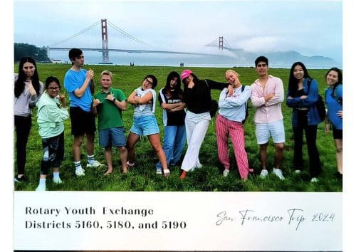 group photo of rotary youth exchange 