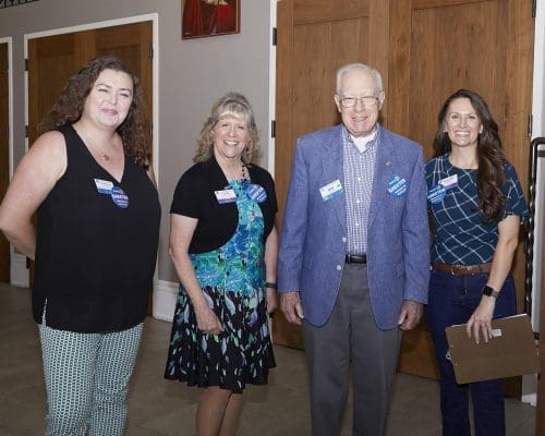 Four rotary members posing for a photo